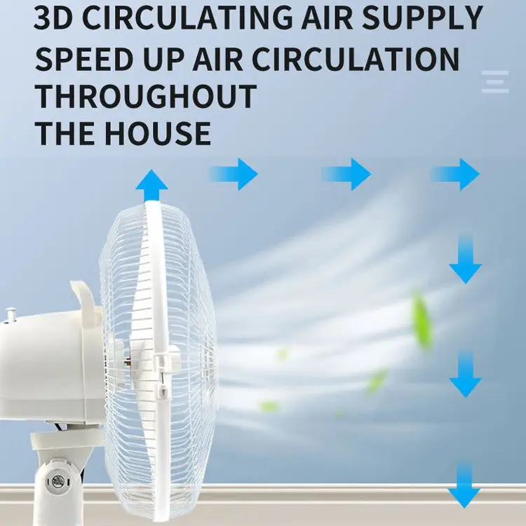 New Table Fan Energy, 12 Inch Emergency Fan Solar Lamp With Charger Solar Desk Fan Rechargeable/