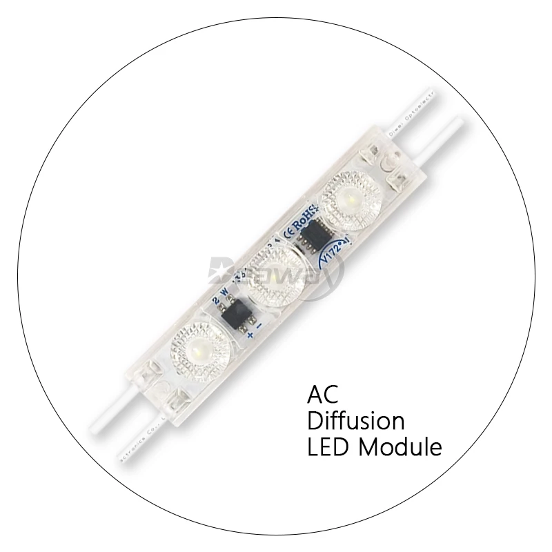 High Brightness Ac110V LED Diffuse Reflection Module 3030 Waterproof IP65 110V LED Module for Advertising Lightbox