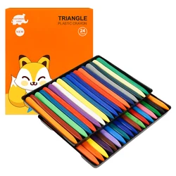 Color Box Set 6/12/24 Pack Kids Drawing Triangle Crayons For Kids