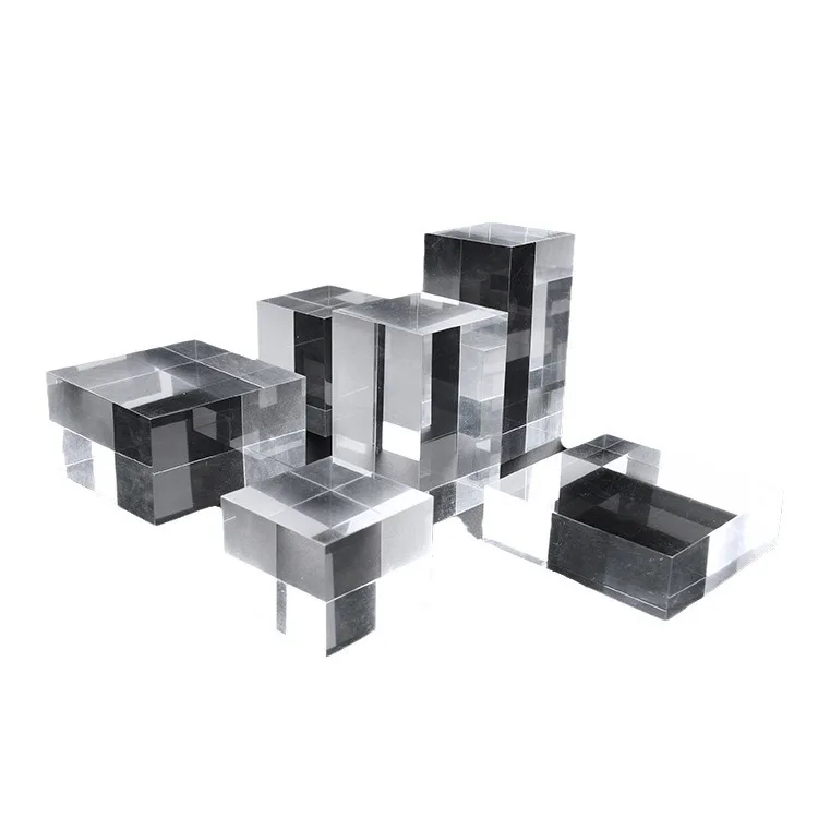 Transparent acrylic block custom processing organic glass jewelry product props display base