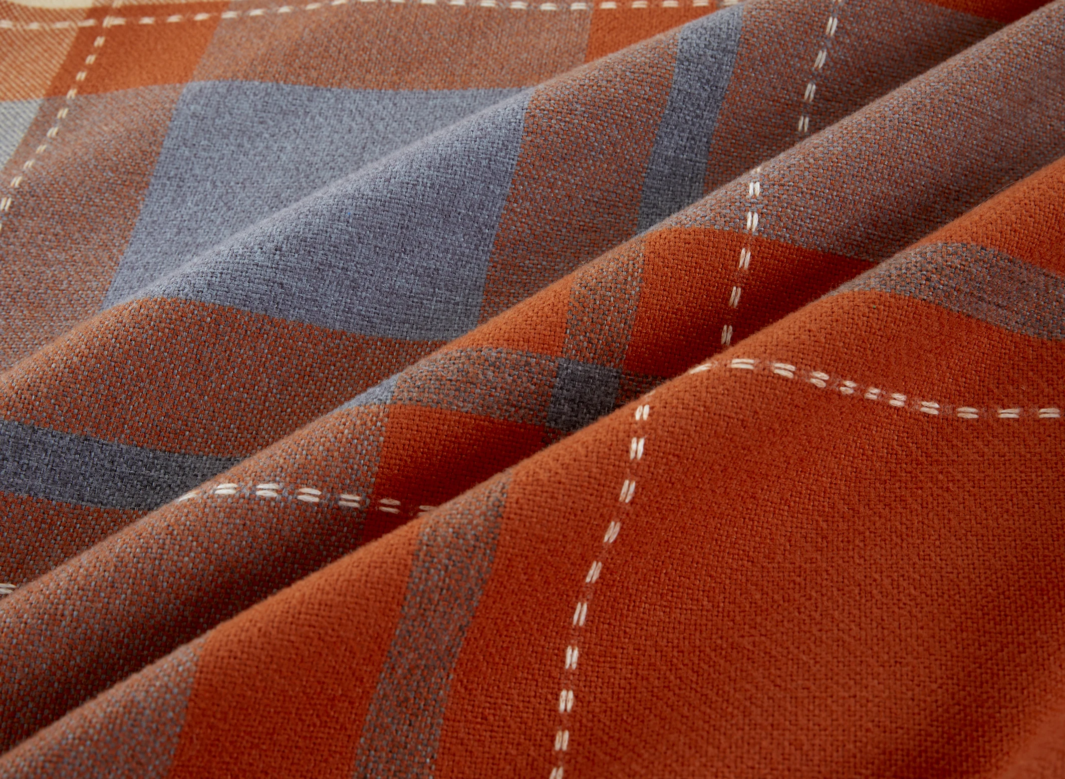 Amity Modern Plaid Polyestergrommet Curtains Double Plaid Jacquard Eyelet Decorative Curtains for Home Hotel 10 Window Curtains