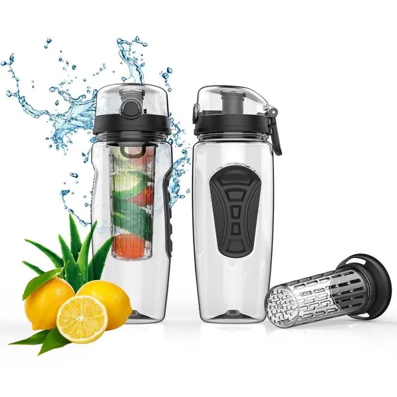 Fruit Juice Infuser Water Bottle Plastic Portable Lemon Juice Bottle For Sport Gym Eco Friendly Drinking Bottle Leak Proof