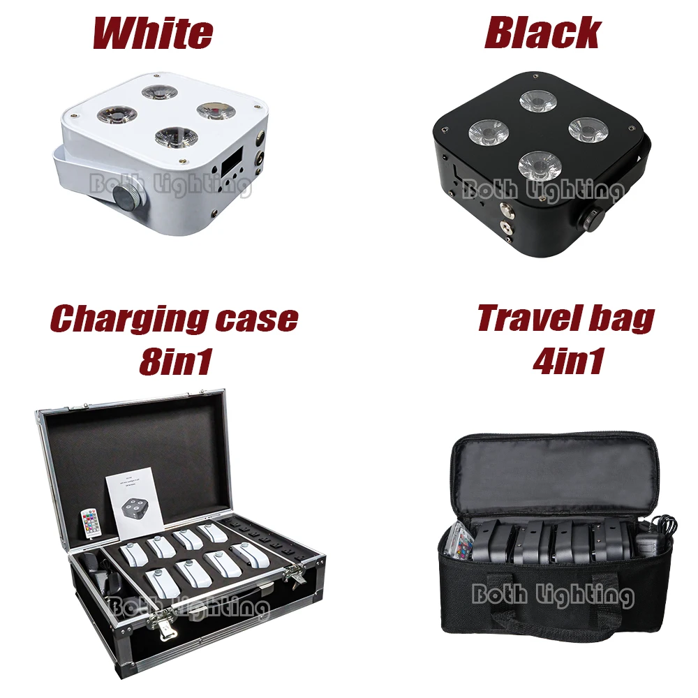 IR4 Mini uplights Cheap Portable 4*12w IR Remote+display wireless DMX battery LED up lighting IR/APP control for wedding dj