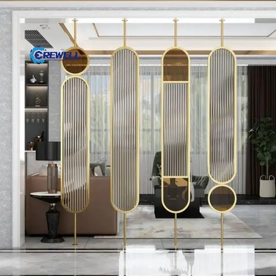 Luxury matte surface High quality Discount price modern 304 black polished finished perforate  room divider for homedecor