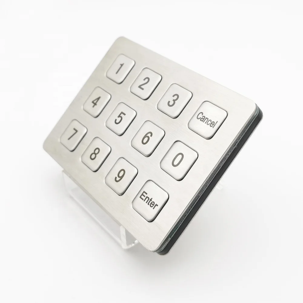  Прочный 12 ключ водонепроницаемый анти вандальная USB цифровая ATM киосков телефонный Металл промышленная