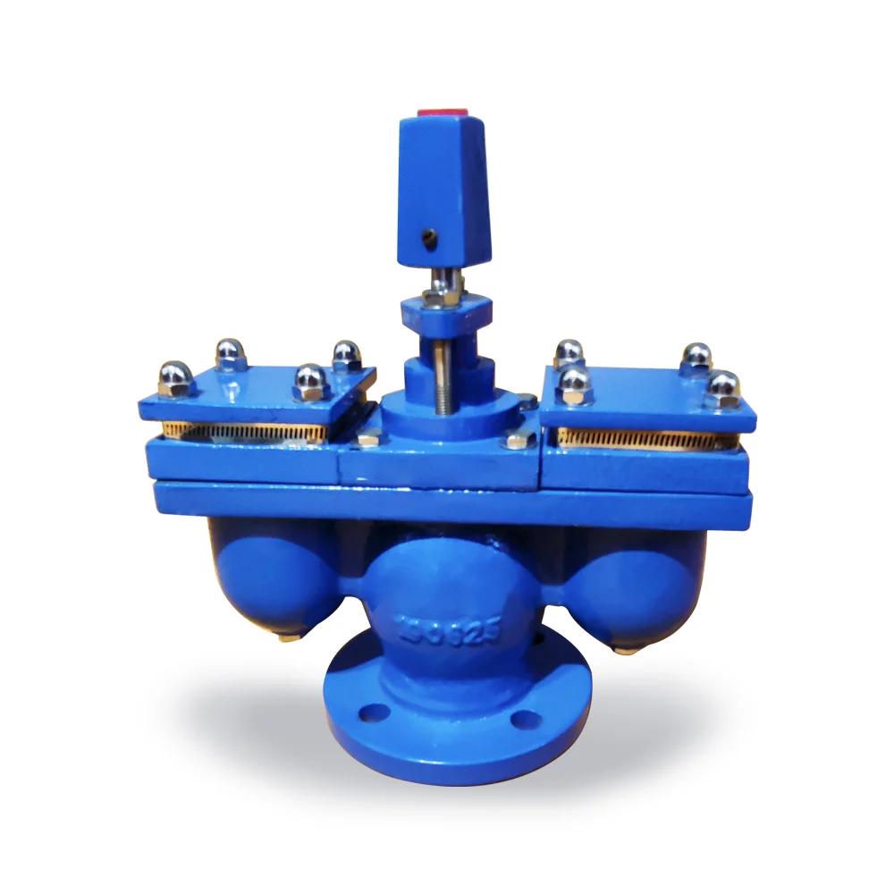 Factory Direct Cast Iron Double Port Flange Exhaust Valve High Quality Valve