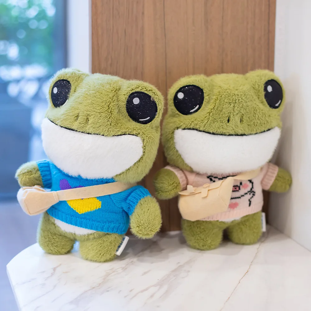 Factory wholesale custom Non deformable dressed frog stuffed toy plush toy for children