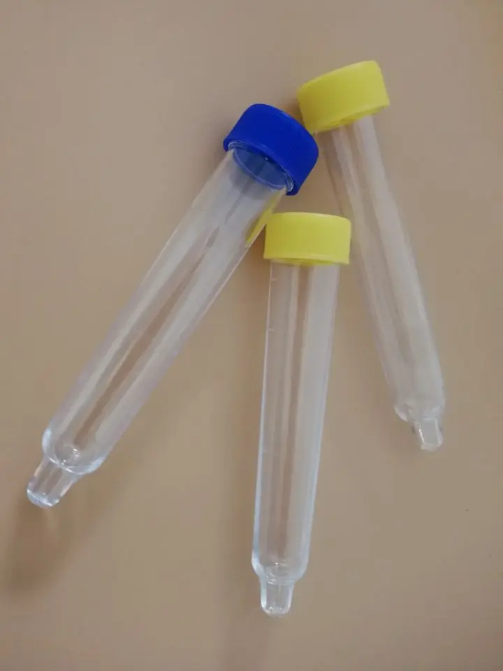 ps clear material 12ml 15ml disposable  urine collector urine tube  stool collector plastic urinary sediment tube with lid