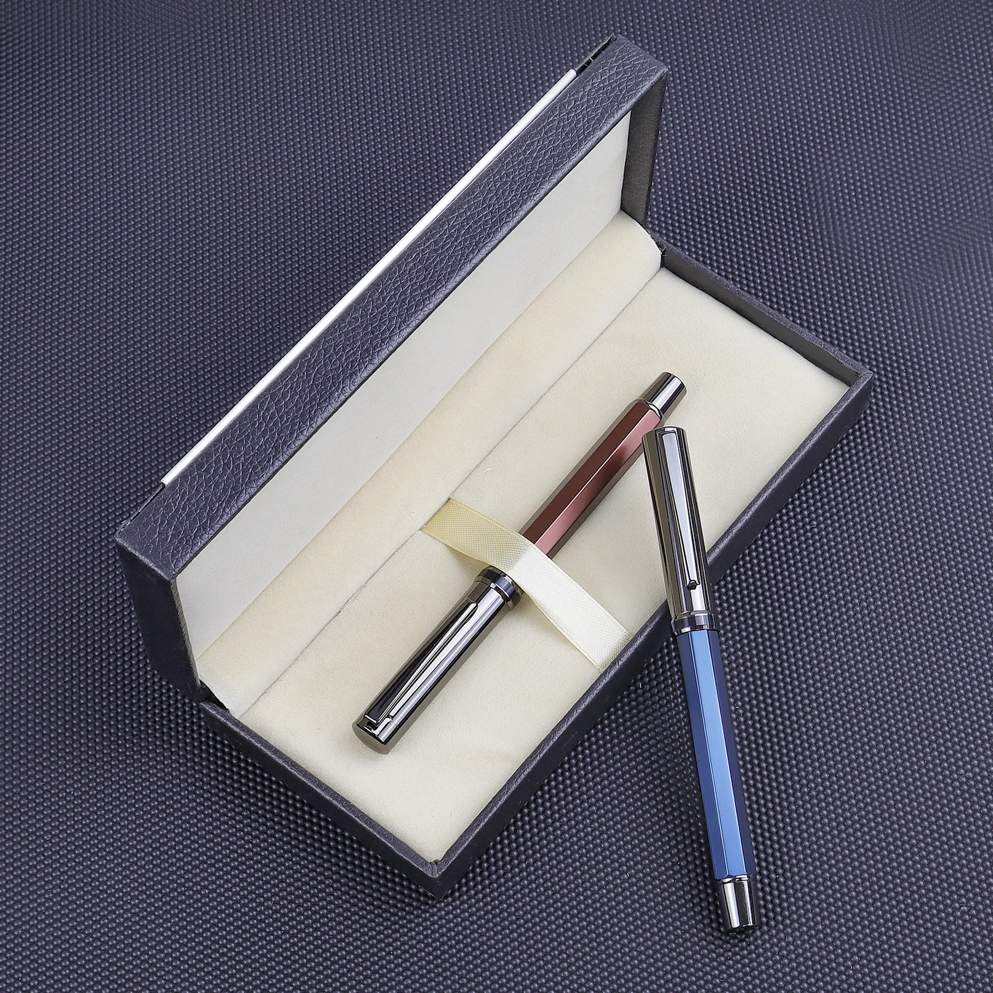 Promotional Hexagonal Design New Elegant Luxury Gift Printing Pen and Engraving Customize Logo Metal Roller Tip Pens