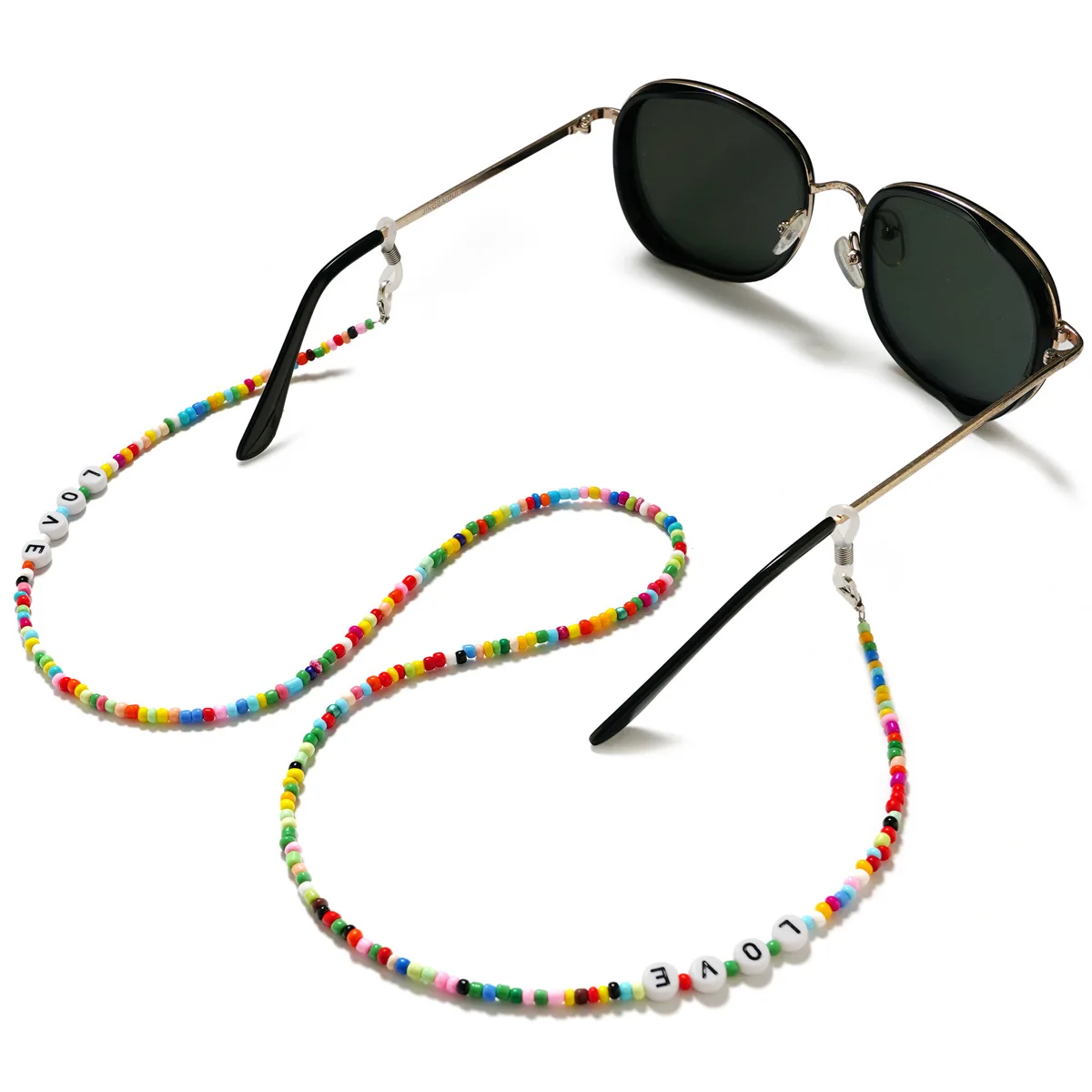 Colorful Beads Glasses Chain Anti-slip Reading Chain Sunglasses Chain