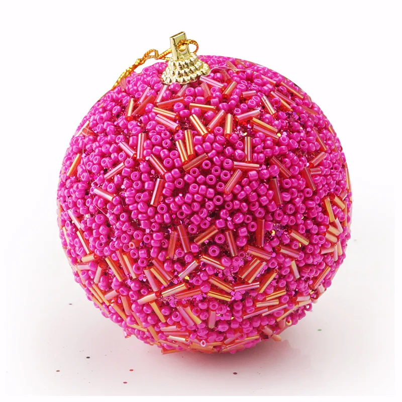 8CM foam Christmas ball  Santa party decoration color coated balls unique designed plastic baubles wholesale OEM DIY suppliers