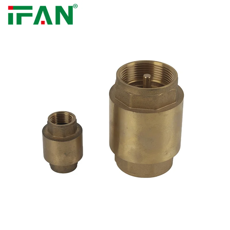 IFAN Full Size Gold Brass One Way Check Valve Brass Vertical Check Valve 1/2'-4' Brass Check Valve