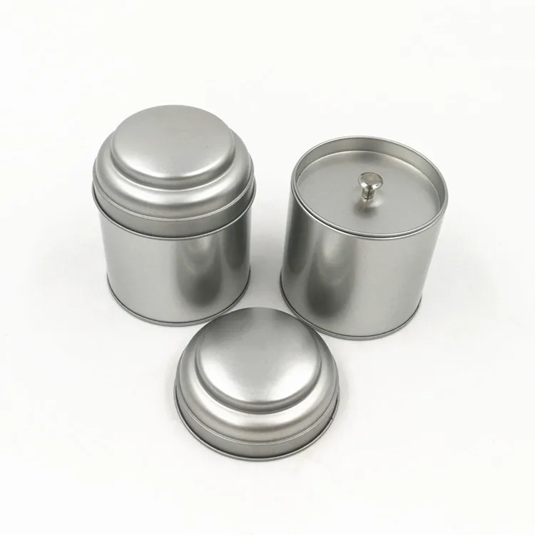 High Quality Custom Empty Round 50g Herb Coffee Box Tea Tin Can Box With Inner Lid Tea Metal Can