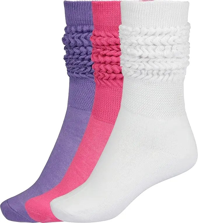 Women Thigh High Boot Slouch Socks Gym Athletic Sport Scrunch Socks Unisex Custom LOGO Color Soft Scrunch Slouch Socks