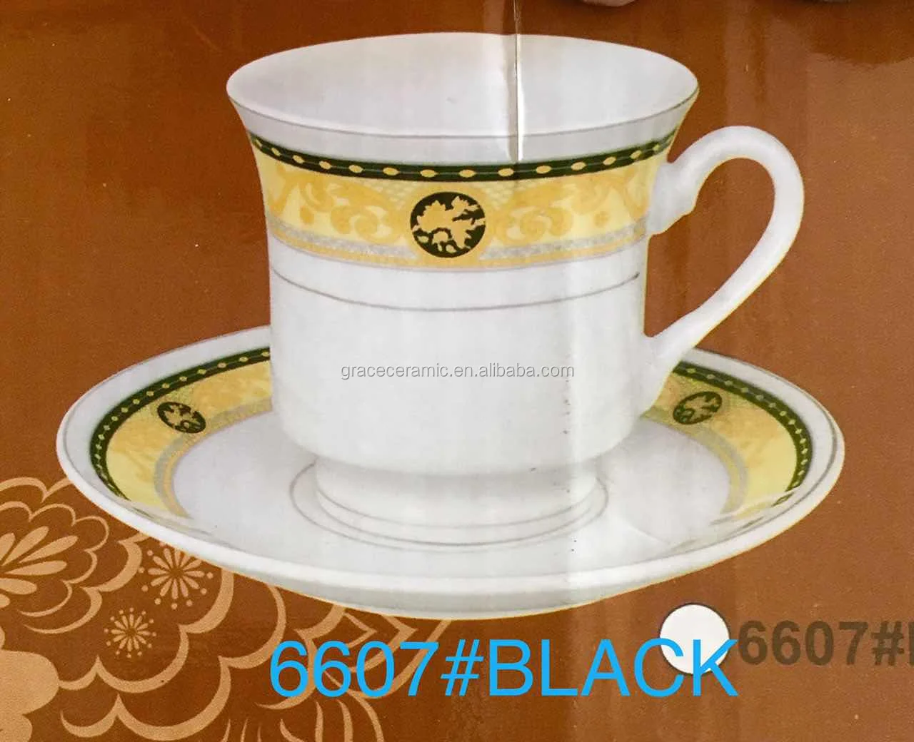 Luxury Sri Lanka Style Middle Eastern 24 Pcs 17 Pcs Porcelain Ceramic Tea Set Coffee Set