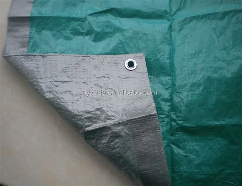 Factory Fabric Wholesale Customized Weight Tarp Green Silver Pe Tarpaulin For Long Lasting Cover For Yemen