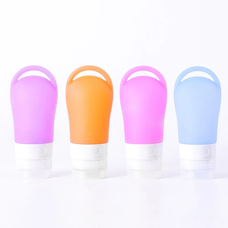  New Toiletries Containers Perfume Travel Bottles Set Leakproof Squeezable Silicone Bottle Kits with Hanging