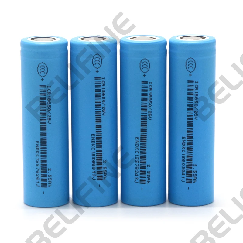 18650 26V Lithium Battery 3.7v 2550mah 2600mah Cell NMC 3.7v Ii-po Batteries Original cell with 7.5A Discharge Current