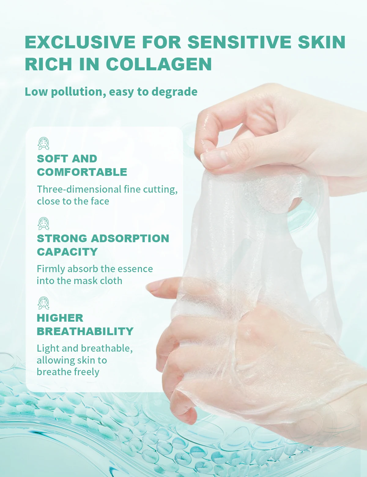 Best Selling Deep Hydration Collagen for Face Powerful Moisturizing Recombinant Type III Human Collagen Mask