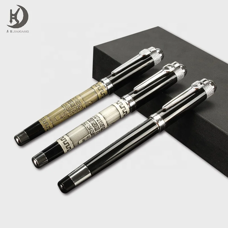 MSJINHAO 189 Promotional High Quality New Design Fountain Pen Advanced Engrave Noblest Ancient  Medium Fine Nib With Custom Logo