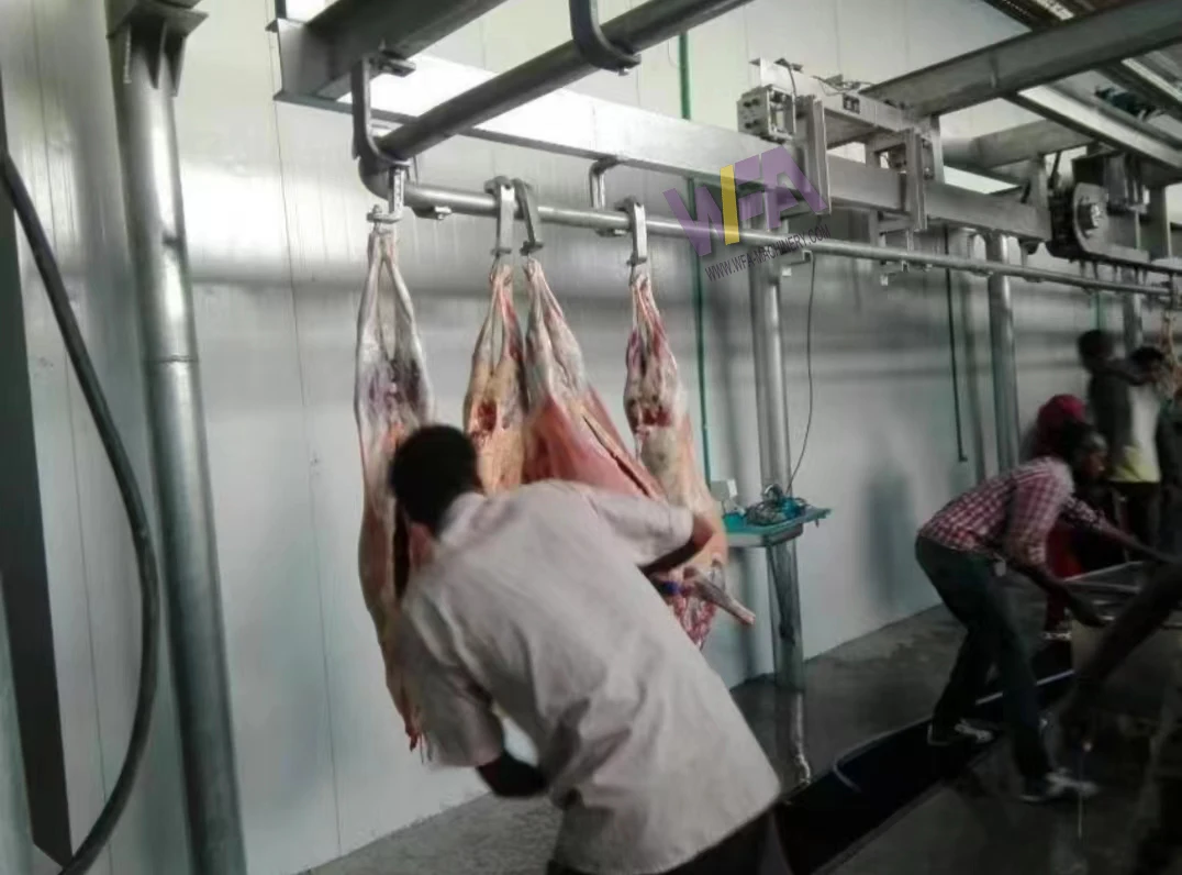 WFA Factory Sheep Abattoir Slaughterhouse Equipment Goat Carcass Slaughtering Equipment Transport Convey Meat Rail