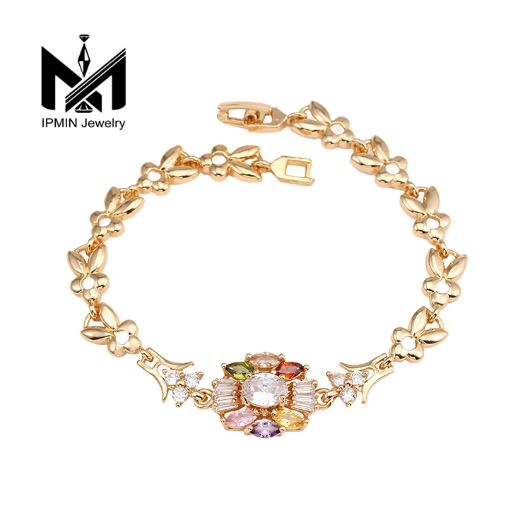 18K Gold Plated Bracelets Laminated Gold Bangles Fashion Women Jewelry
