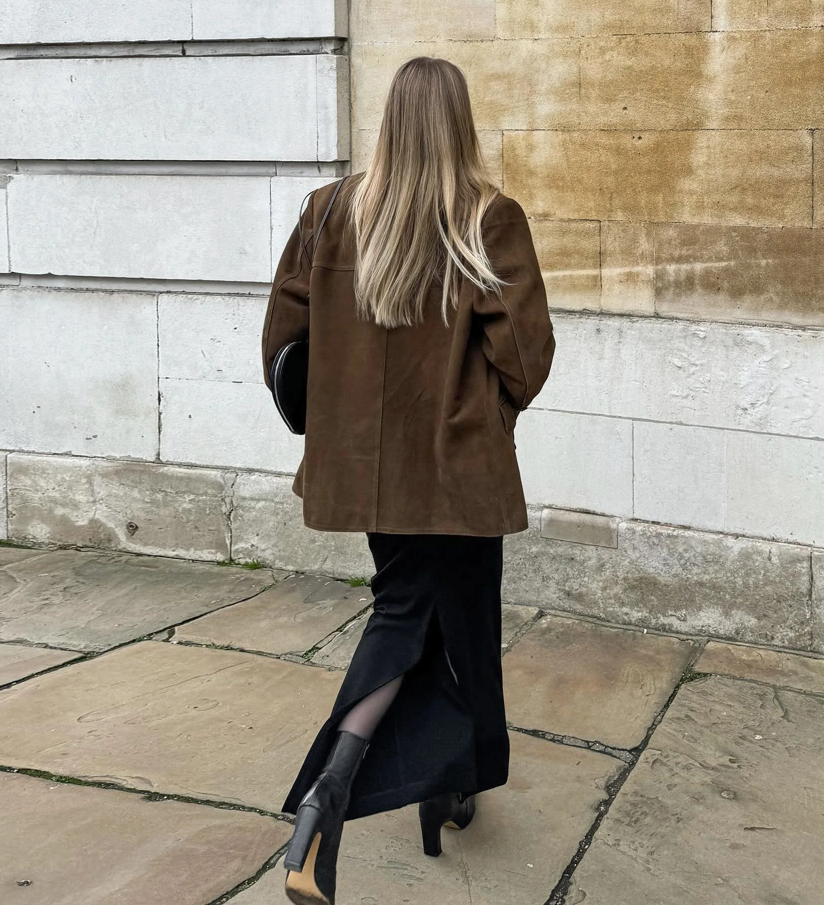 Retro Jacket Brown Frosted Sueded Coat Women Winter Jacket Notched Collar Loose Jacket