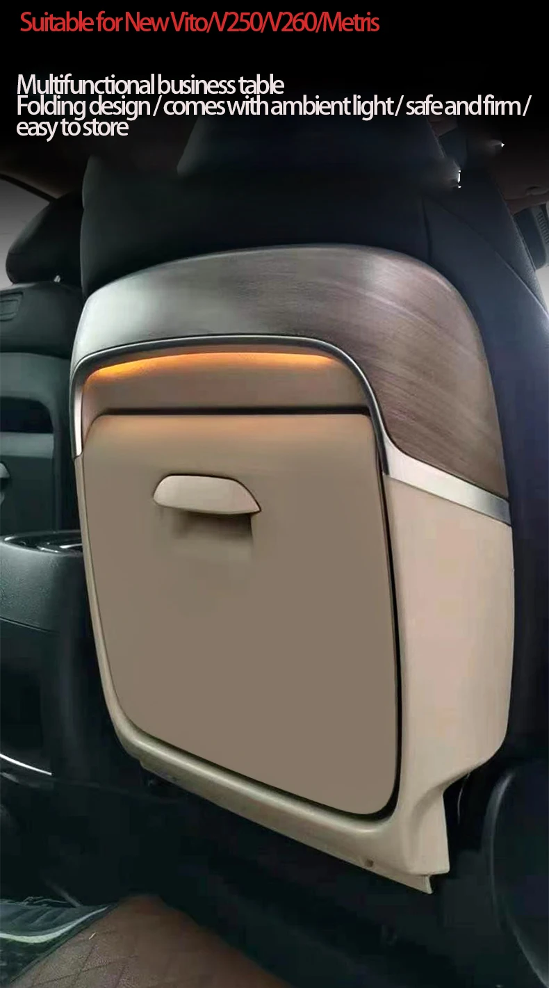 Car luxury seat electric back panel tray table folding back table with leg support luxury car seat table