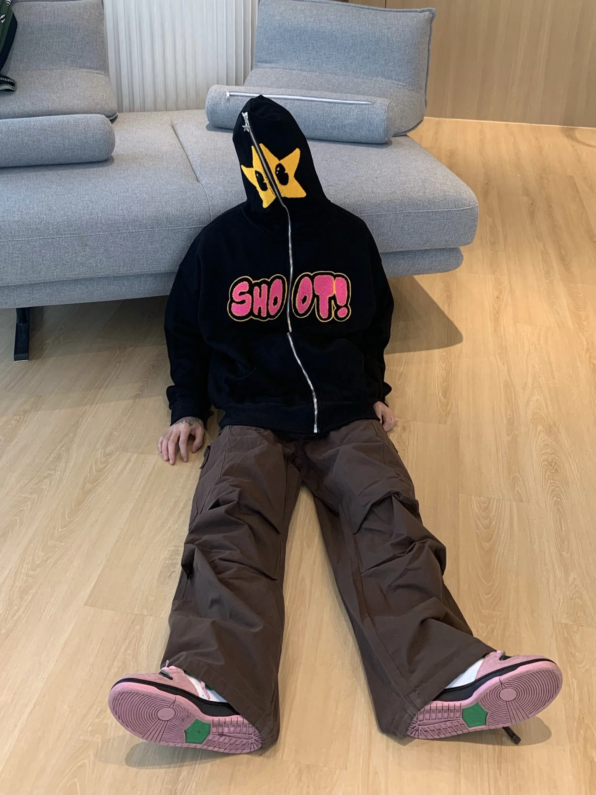 2023 New Arrivals Manufacturers Custom Chenille Embroidery Logo Men High Quality 100% Cotton Zipper Full Zip Up Hoodies