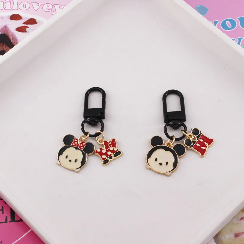Lovely Cartoon Mouse Lot so Bear Design Metal Key Chains Anti-Lost Keyrings Backpack Bag Pendant Car Key Decoration Accessory
