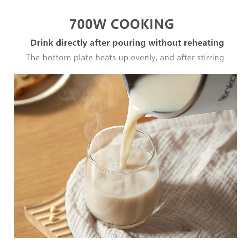 700W Latest Version Commercial Soybean Milk Machine 1000ML Capacity Auto Soy Bean Maker Soymilk Maker Customized Steel Stainless