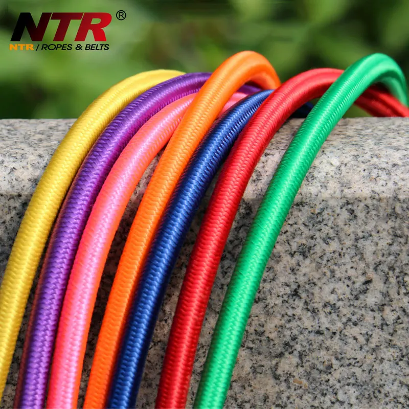 
6 mm~12 mm elastic rope round solid rubber rope bungee jump rope 