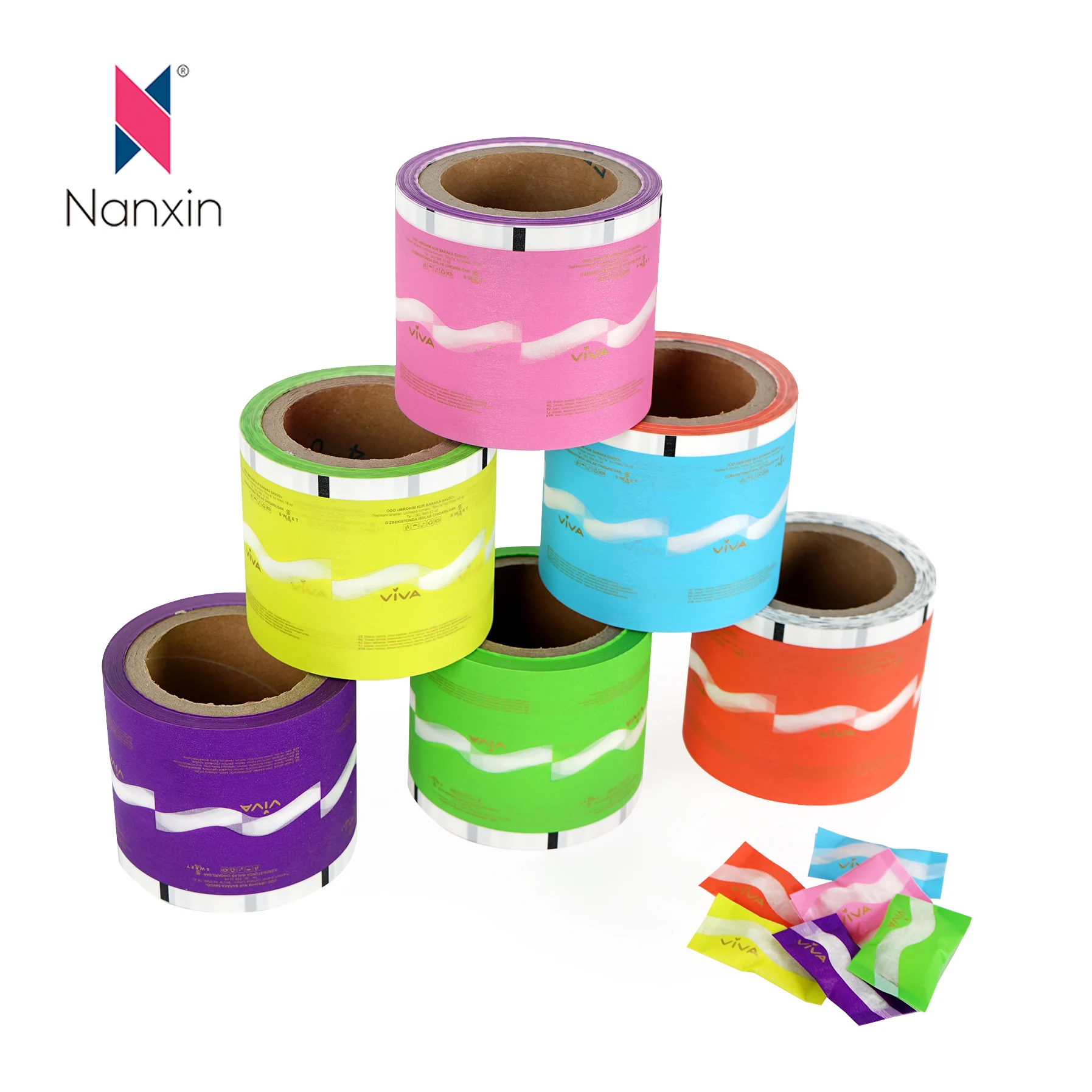 Пищевой OPP/PET/CPP конфеты сахарная палочка упаковочная бумага рулонная пленка