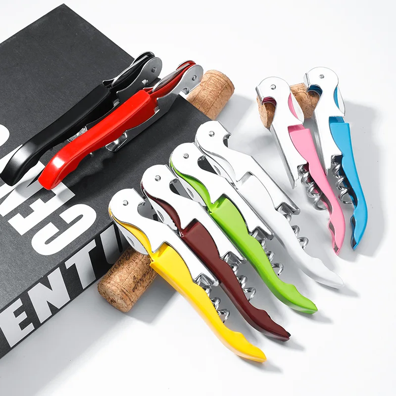 Best Promotion Metal Cork Screw Corkscrew 8 Colors Wine Opener Multifunction Beer Opener Kitchen Bar Tools