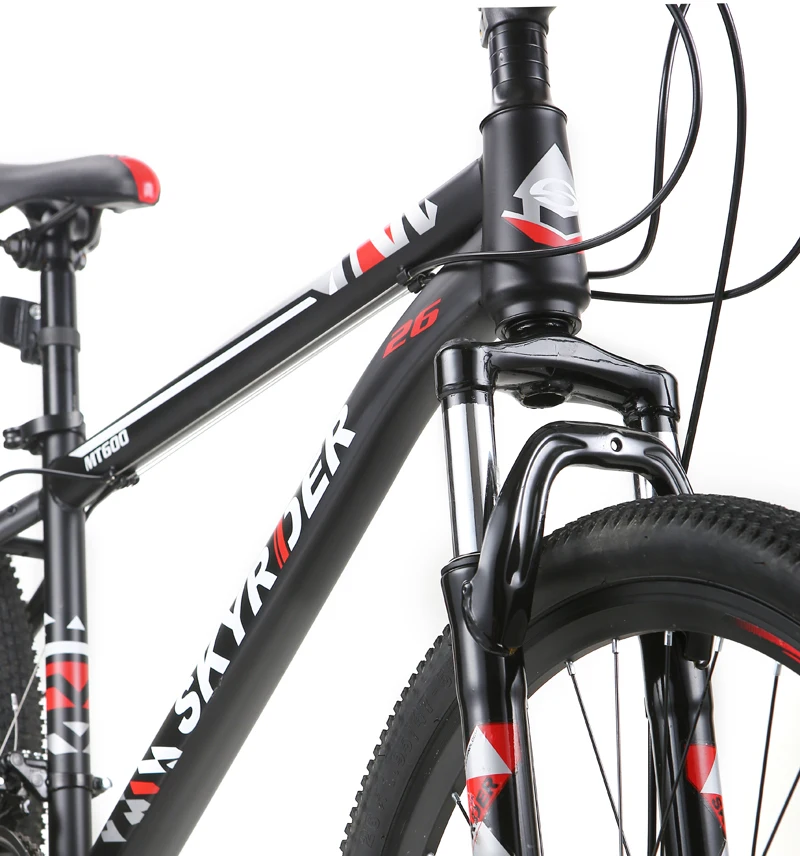 26 inch MTB Bike Steel Mountain Bicycle Shimano 21 Speed with Full Suspenshion Fork Disc Brakes for outdoor Adults Men Cycling