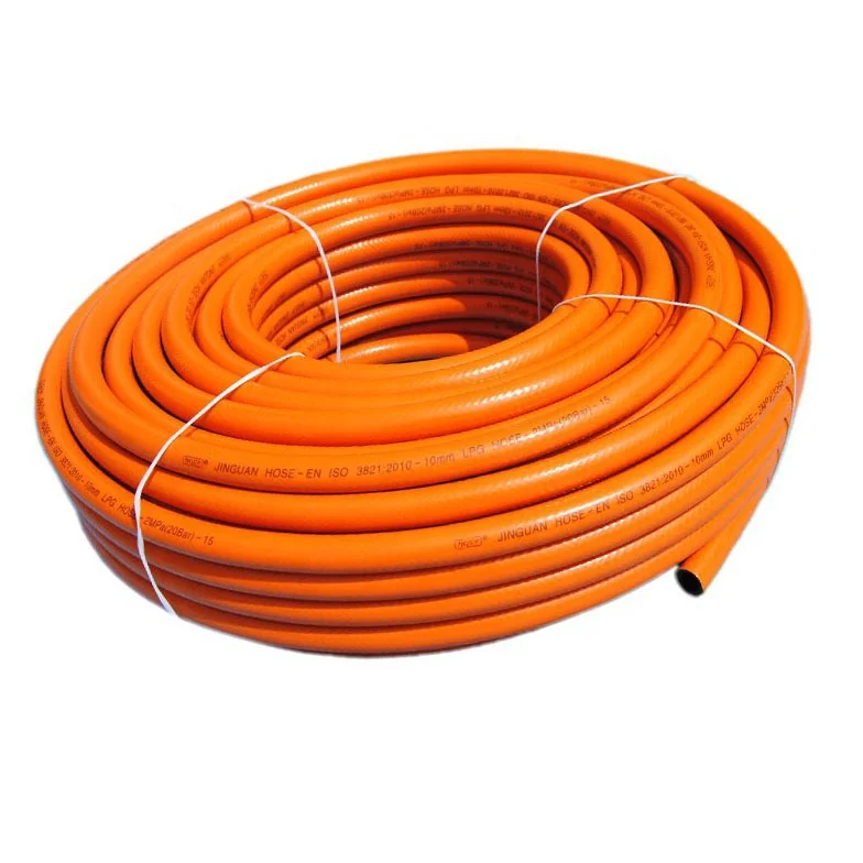 JG Flexible Cooking Braided PVC Natural Gas Hose Pipe Soft Propane LPG Gas Stove Hose Low Pressure LPG PVC Gas Cooker Hose Pipe