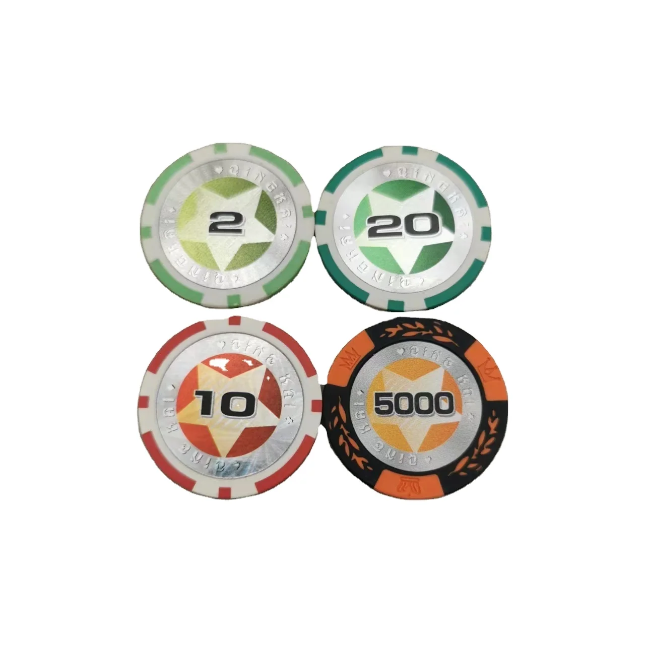 2024 new design Custom Printed  Poker Chips Set Mini Poker Chip Acrylic