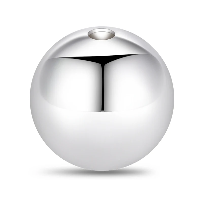 Оптовая продажа 3 мм-12 мм 925 пробы серебряные небольшие круглые световые бусины ювелирные аксессуары 925 Серебряные веревки бисерные бусины