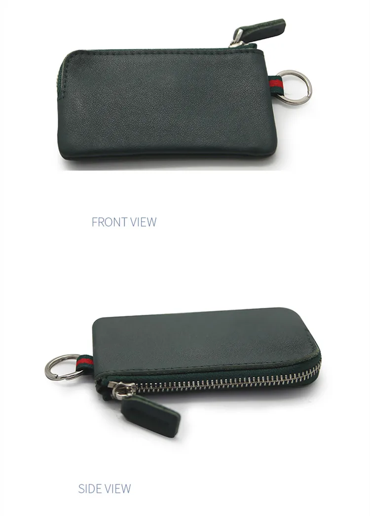 2022 New Designer Mens Plush Small Mini Wallet Bags Custom Coin Case Zipper Card holder Top Layer Leather Coin Purse