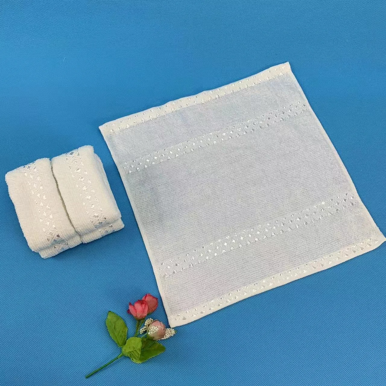 high quality satin viscose cotton disposable airline hot and cold oshibori towel