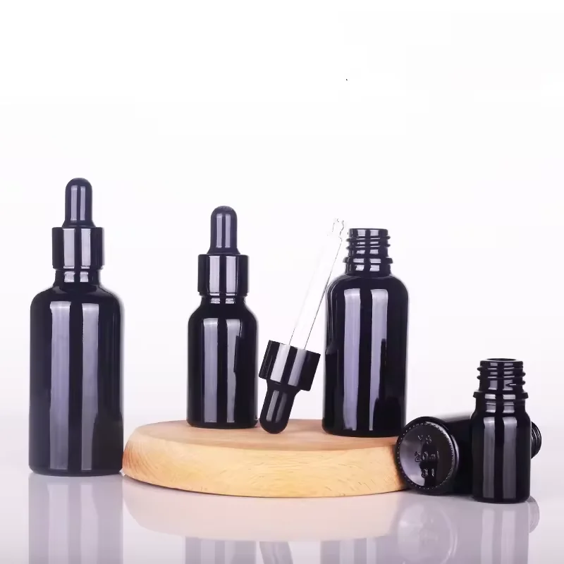 5 мл 10 15 20 30 50 100 матовый черный эфирное масло Сыворотка стеклянная бутылка капельницы