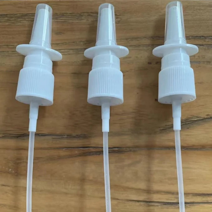 Fine mist spray liquid medicine mouth nose throat nasal spray cap with long nozzle