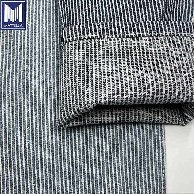 stripe 100%cotton custom motorcycle rolls of cheap denim fabric for overall jeans