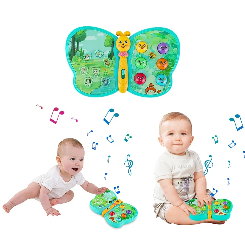 Baby Electric Music Story Butterfly Electronic Organ Baby Sound And Light Learning Machine Early Education Educational Toy