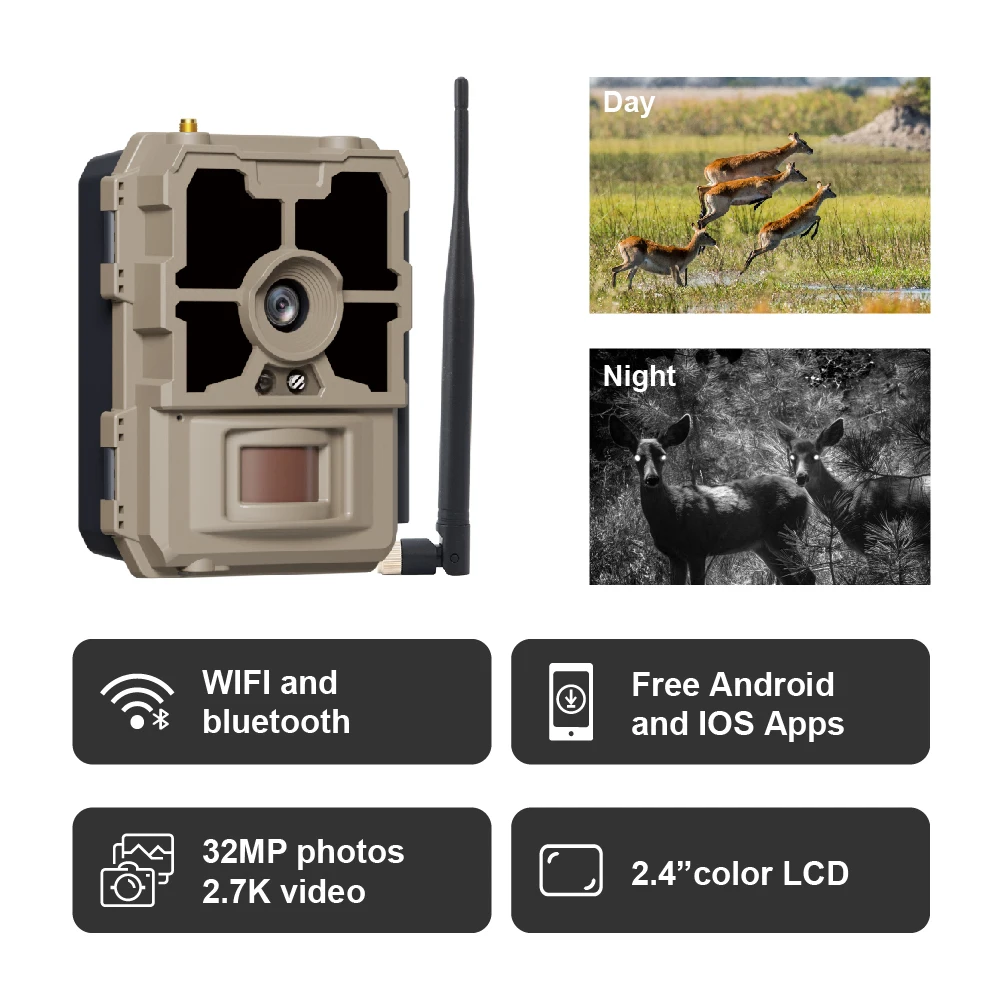 L-Shine Mini Trail Camera Hunting 2.0 Inches Wholesale Hunting Trail Mini Camera Trap Wild Trap Camera 24 Mp Water Proof