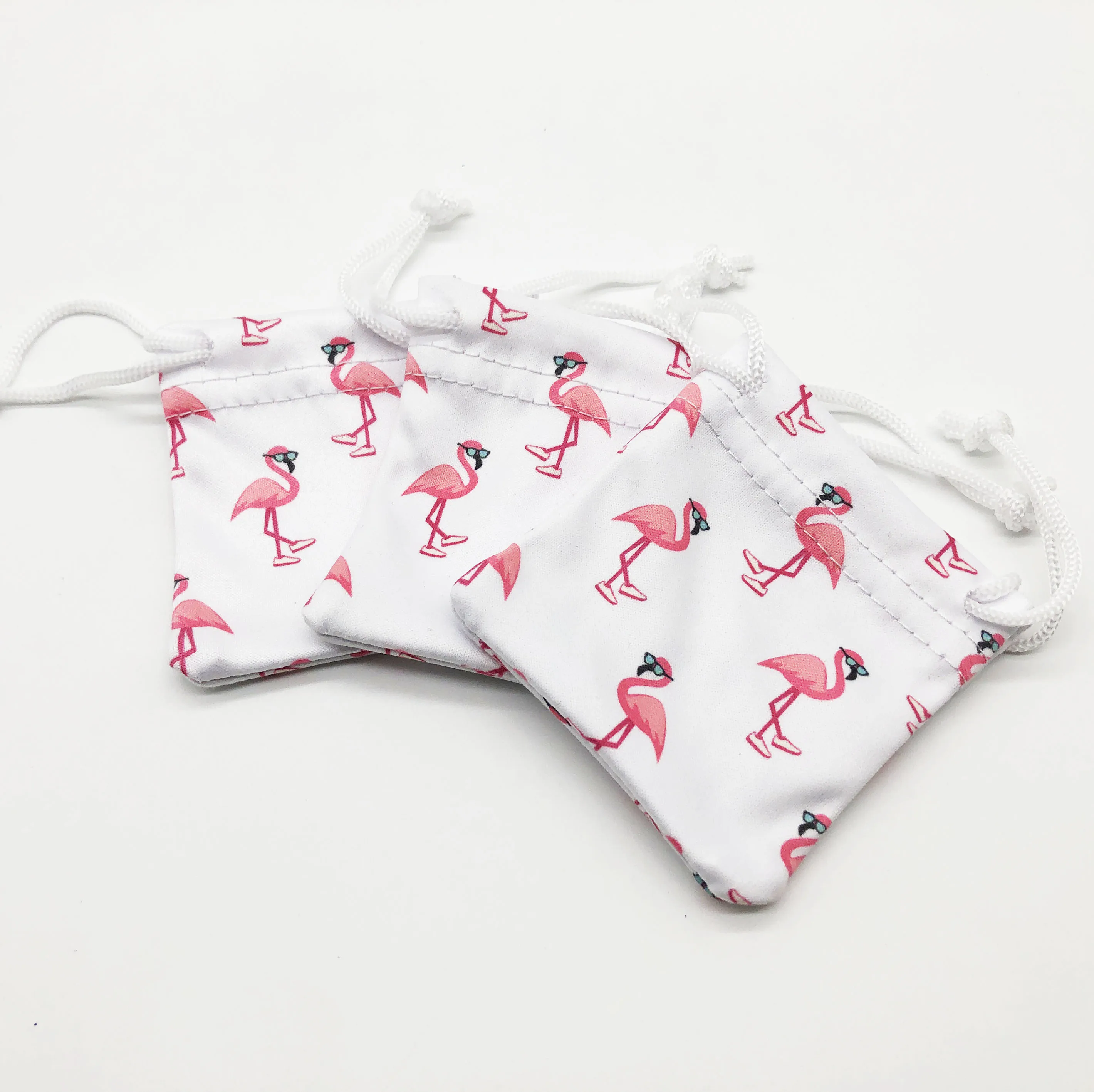 Customized Digital Printing Microfiber Drawstring Eyeglass Lens Pouch