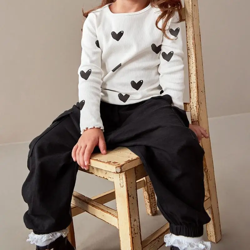 Spring kids jogger sets girls long sleeve t-shirt tracksuit low price suit casual sport girl outfit set for toddlers
