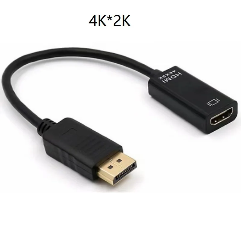 OEM 4K*2K Black DP Displayport Male to HDTV  Female Cable Adapter Converter DP to HD 4K for PC Laptop computer accessories