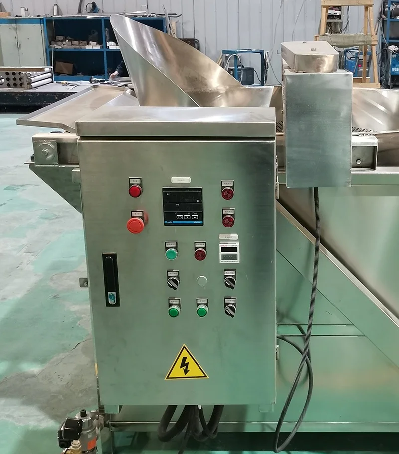 DBB130 industrial 200kgs/h fried peanut batch fryer machine electric deep gas frying machine for green peas processing