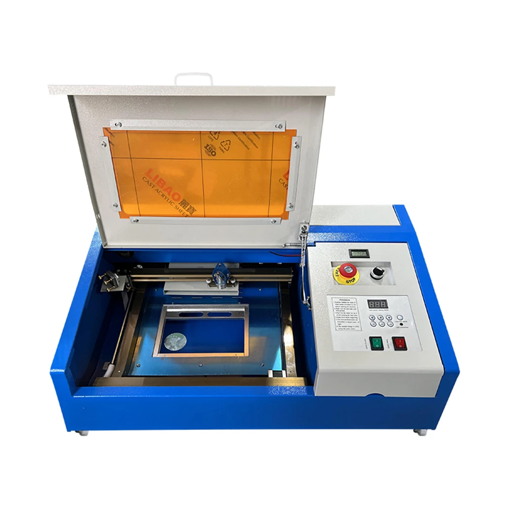 factory price wood acrylic Rubber Stamp 40w 50w 3020 cheap laser cutter glass engraving machine